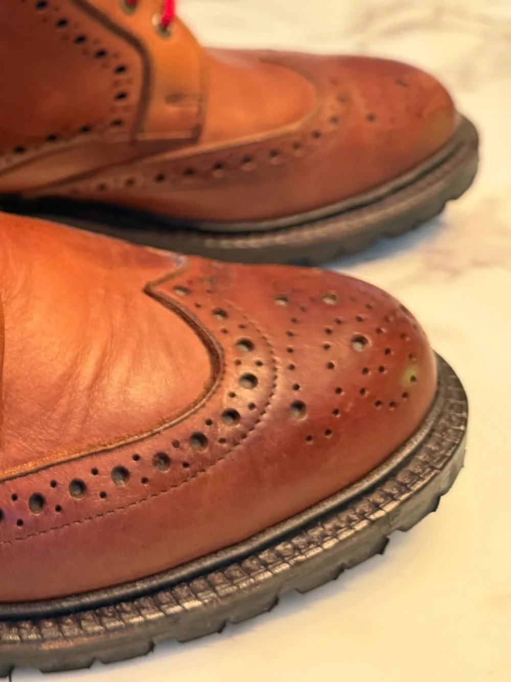 Allen Edmonds Long Branch Wingtip Boot | Size 8.5D | Brown